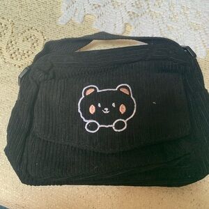 Bag Cute Black Bear Embroidered Bag